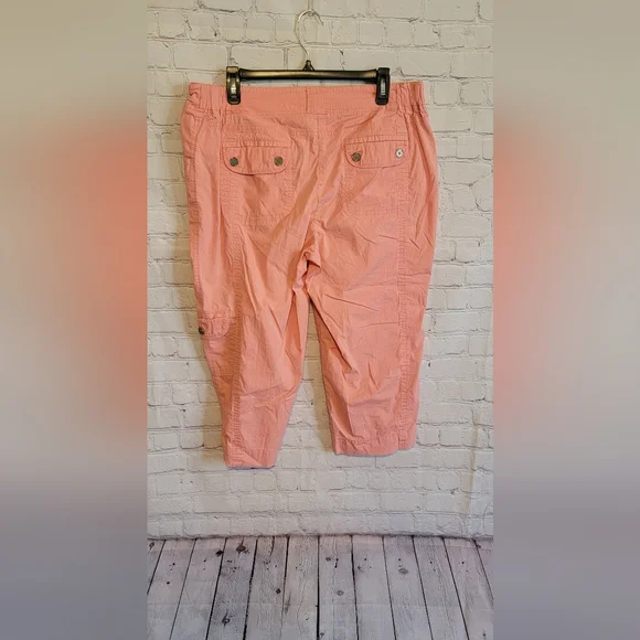 Chico's Coral Pull-On Pants - Picture 2 of 3